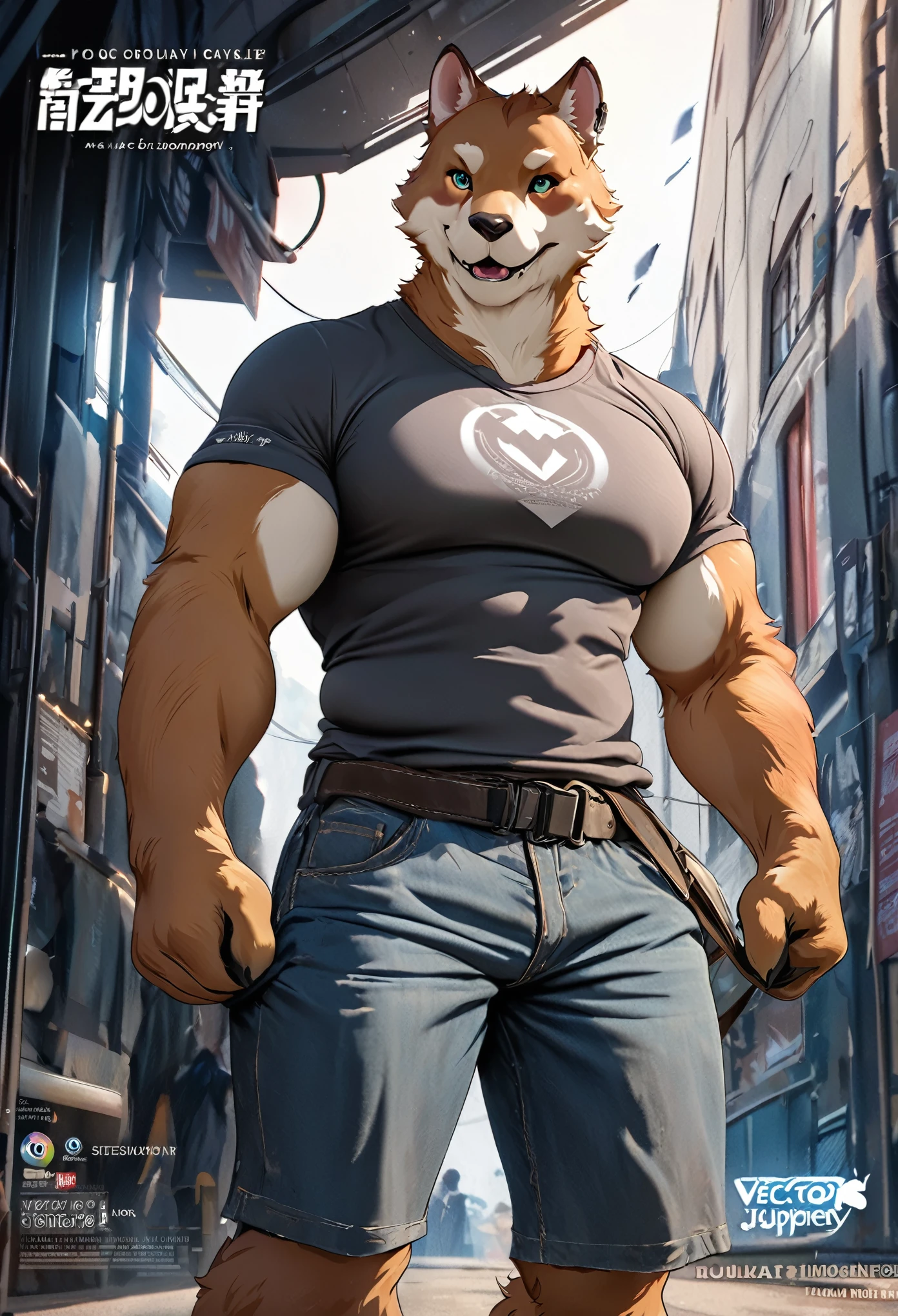 top quality, best quality, movie poster, rzminjourney, vector-art, High-quality illustrations, masterpiece(kemono, furry anthro)logo mark, round,