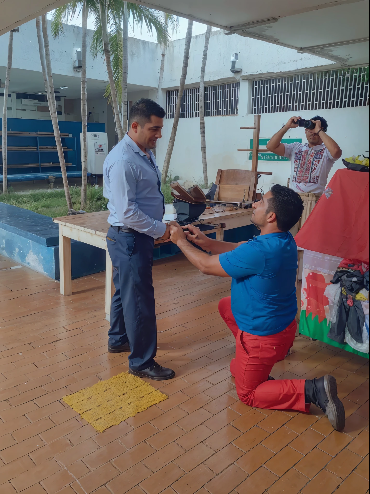 Boda dentro de la iglesia, con el cura y la gende te invitados