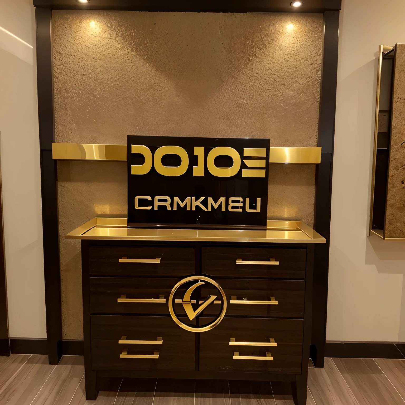 Cria uma logo de uma loja virtual chamada Buffet comprei como cor preto e Dourado