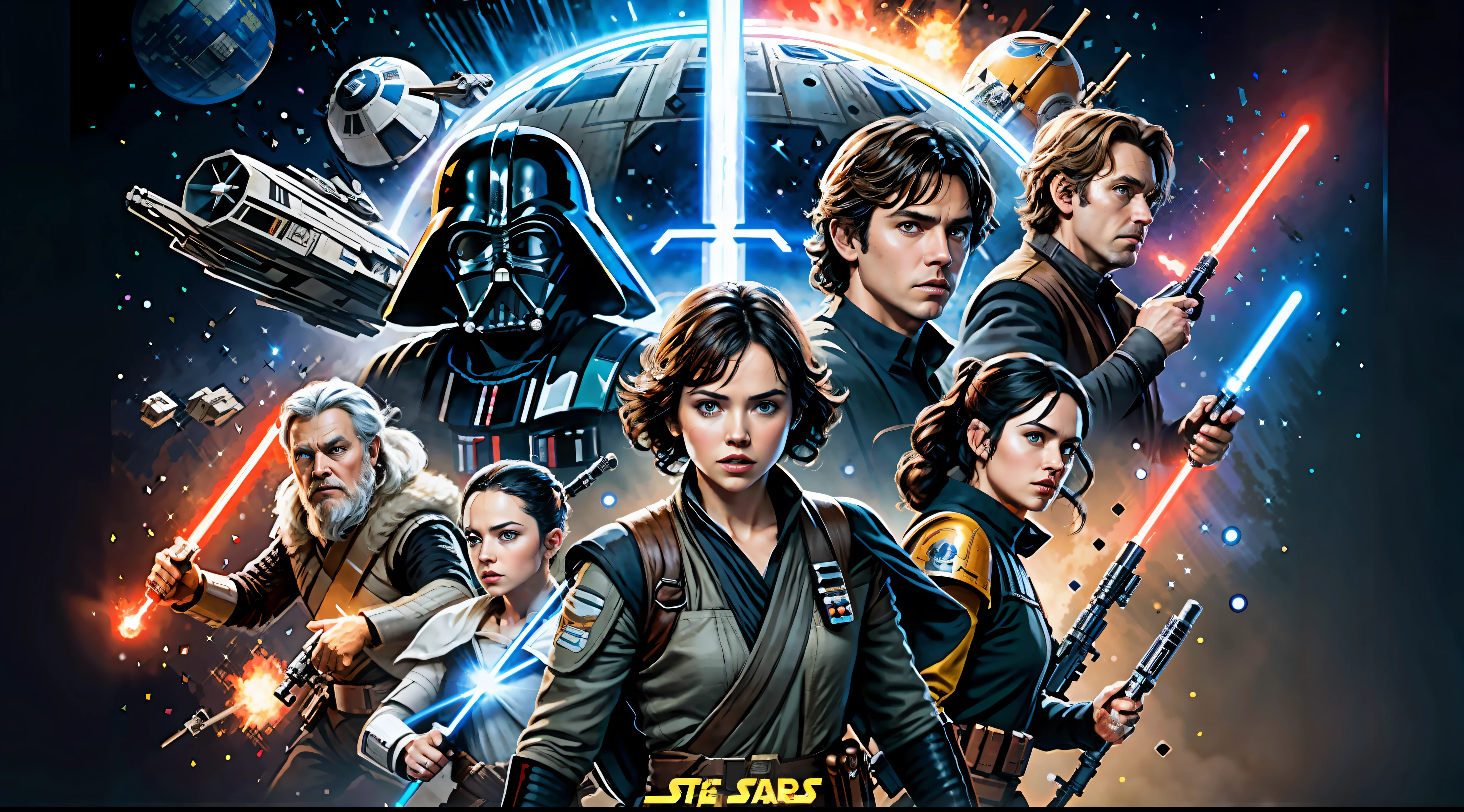 Epic Star Wars Movie Poster, Detalhes, 8k