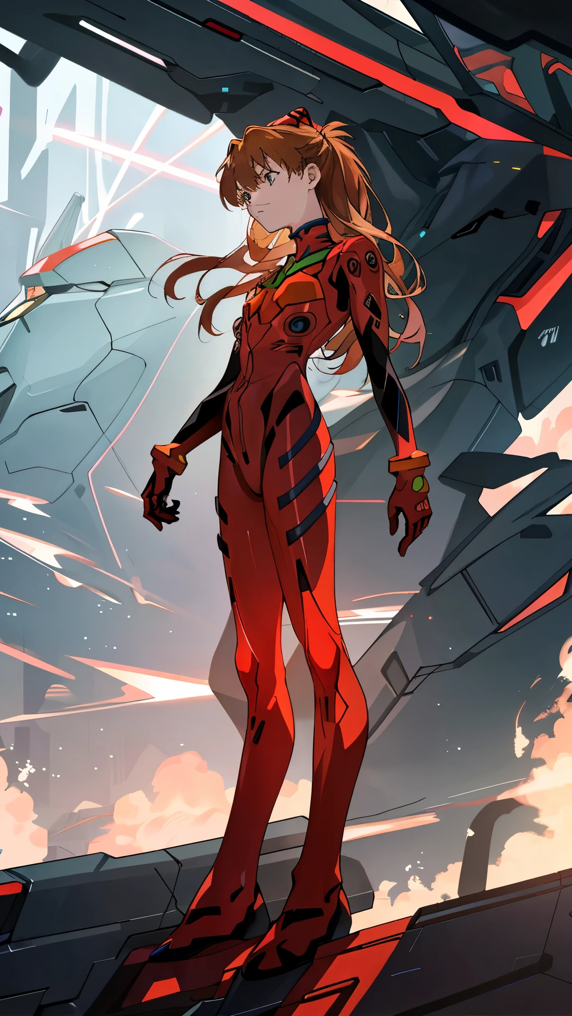 In this highly detailed CG Unity 8K wallpaper, you'll find yourself stepping into the world of Evangelion. The intricately crafted environment faithfully recreates every detail, from the sleek design of Unit 01 to the intricate textures of its surroundings. As you board the iconic Evangelion Unit, you can't help but feel a sense of awe and wonder. The captivating and memorable images created by this masterpiece will leave you mesmerized and transported to a surreal reality. With the humongous Evangelion Unit looming in the background, you'll be immersed in its best quality, high resolution 4K presentation.