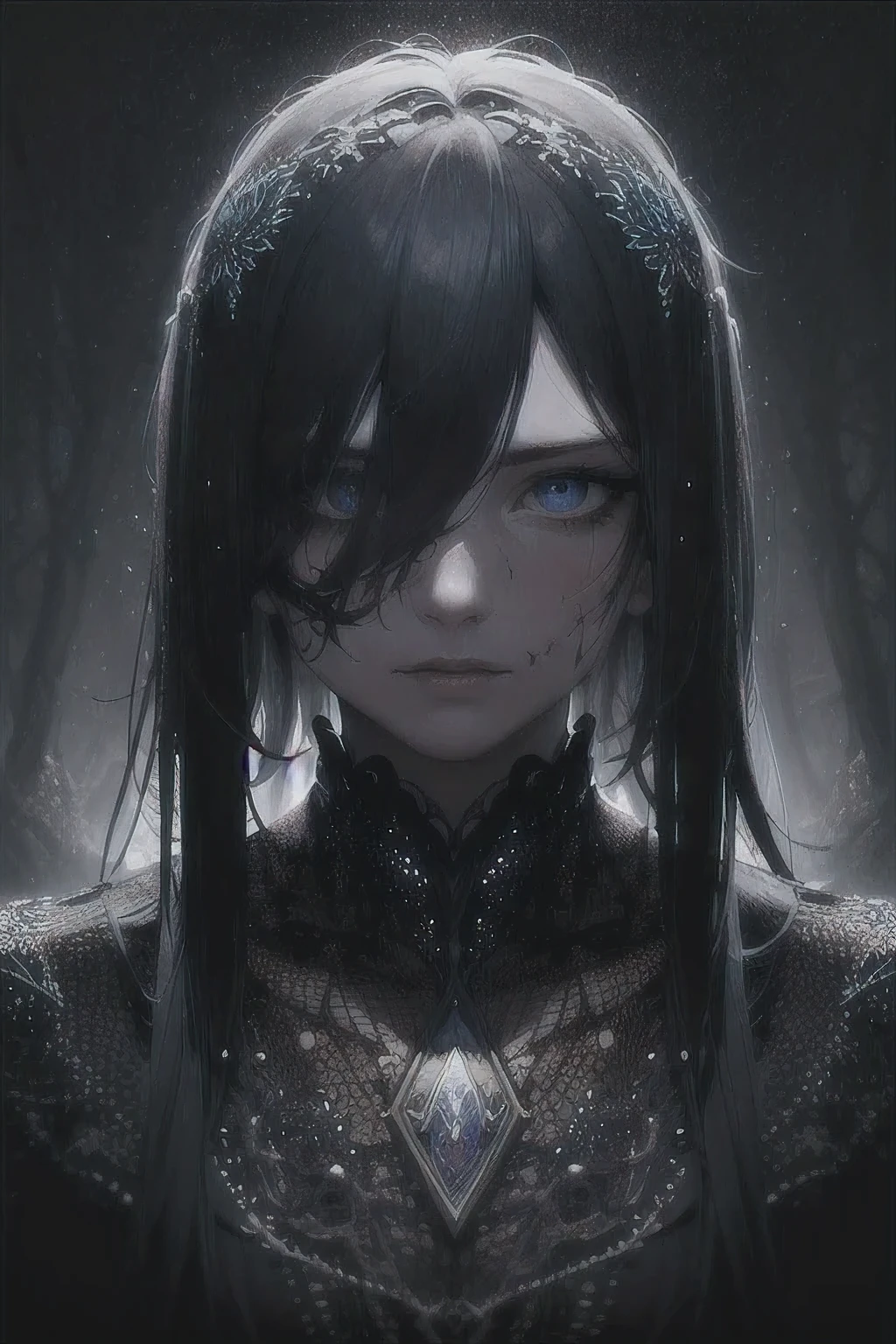 masterpiece, (absurdres, highres, ultra detailed), 1boy, muscular, facial hair, solo, extremely detailed eyes, (official art, beautiful and aesthetic:1.2), (dark art,erosion,fractal art :1.3), colorful, horror, highest detailed
