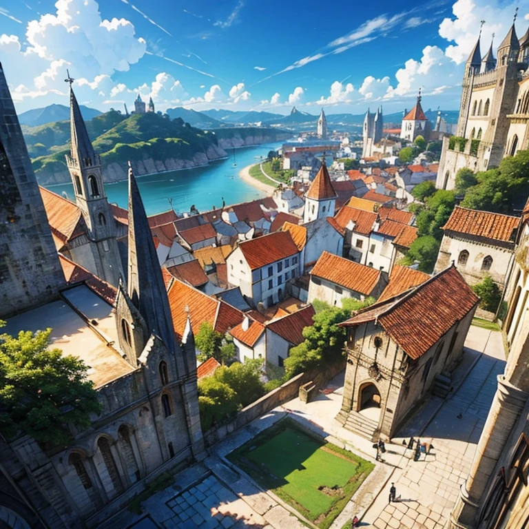 Crie uma cidade medieval