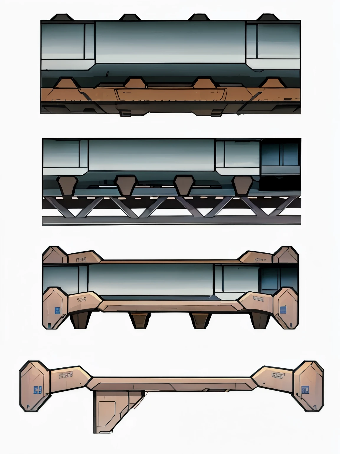 there are two different views of a futuristic looking door, detailed science fiction backgrounds, cortes de painel altamente detalhados, science fiction details, fundo do corredor da nave espacial, Science fiction standards, arte de fundo, hangar de nave espacial, arte detalhada do jogo, piso mecha, comic panels, tilset, fundo escuro do hangar, interior detalhado da nave espacial, fronteiras ornamentadas + arte conceitual, ativos de videogame