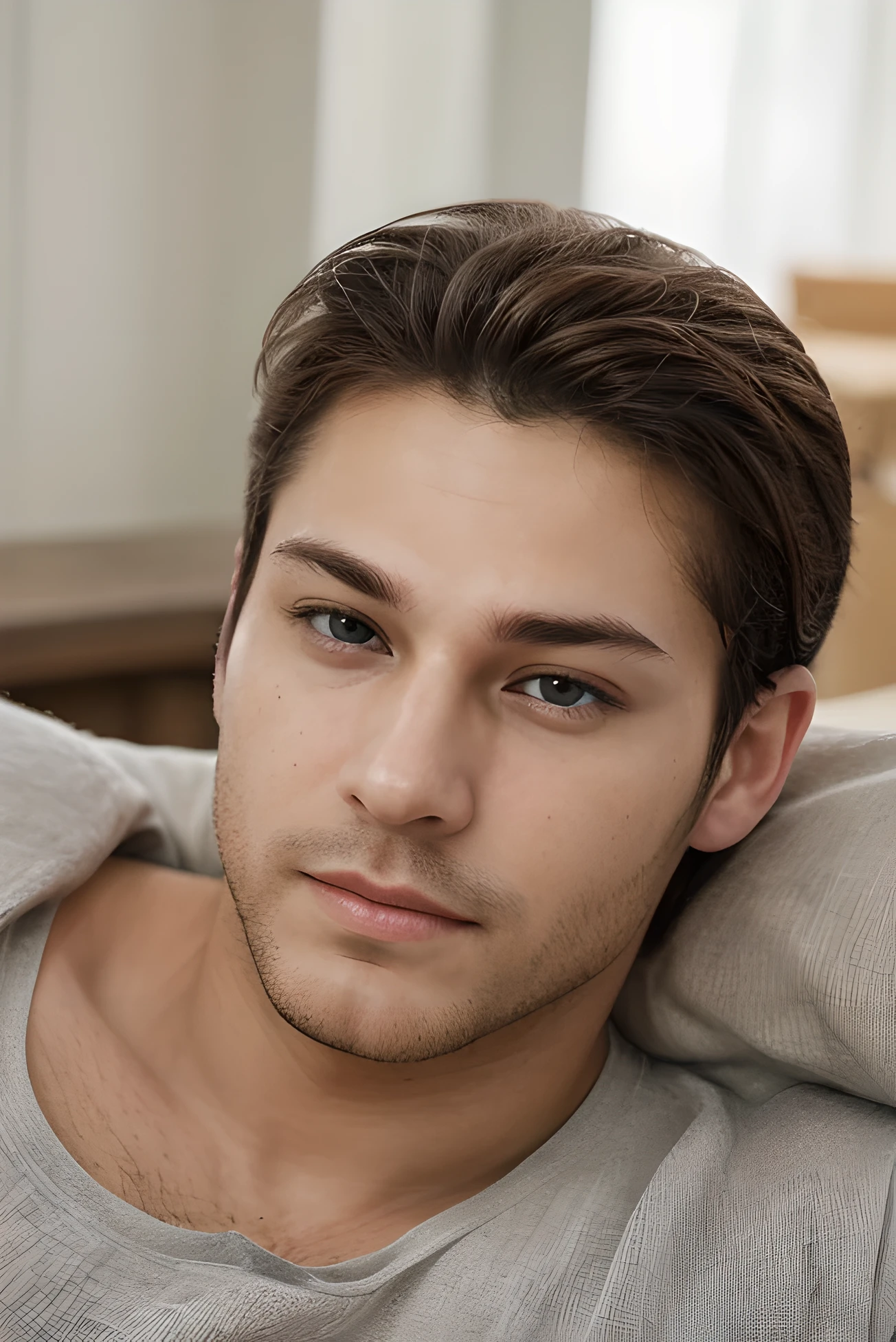 Unwind at home male Well-formed face
