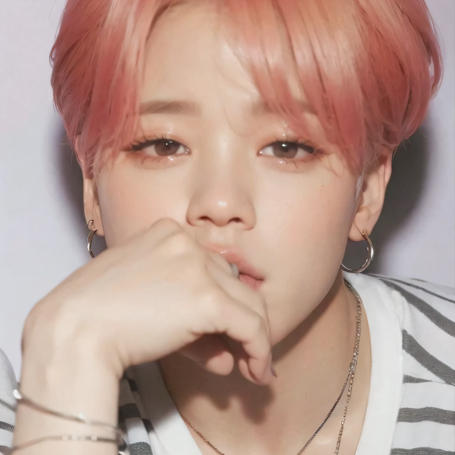 jimin do bts com rosto extremamente bonito e fofo