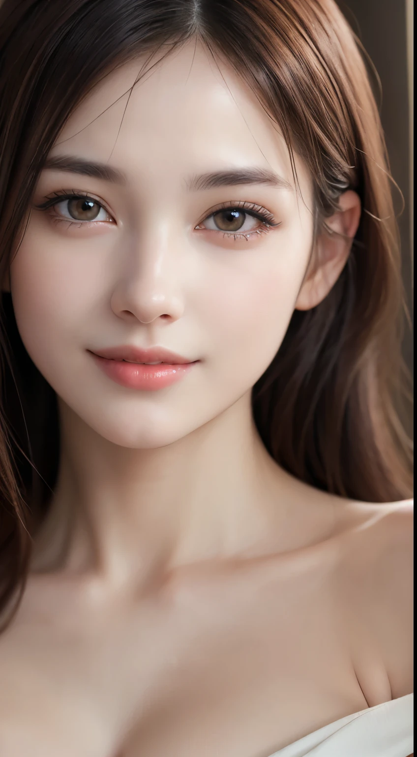 1woman, (Ultra realistic, high res), (highly detailed eyes, highly detailed hair, highly detailed face, highly detailed plump lips), (off shoulder with open breasts), breasts, upper body, caute smile, gold hair, (best quality:1.4), Raw photo, (realistic, photo-realistic:1.37), professional photography, cinematic light, (fine face: 1.2),