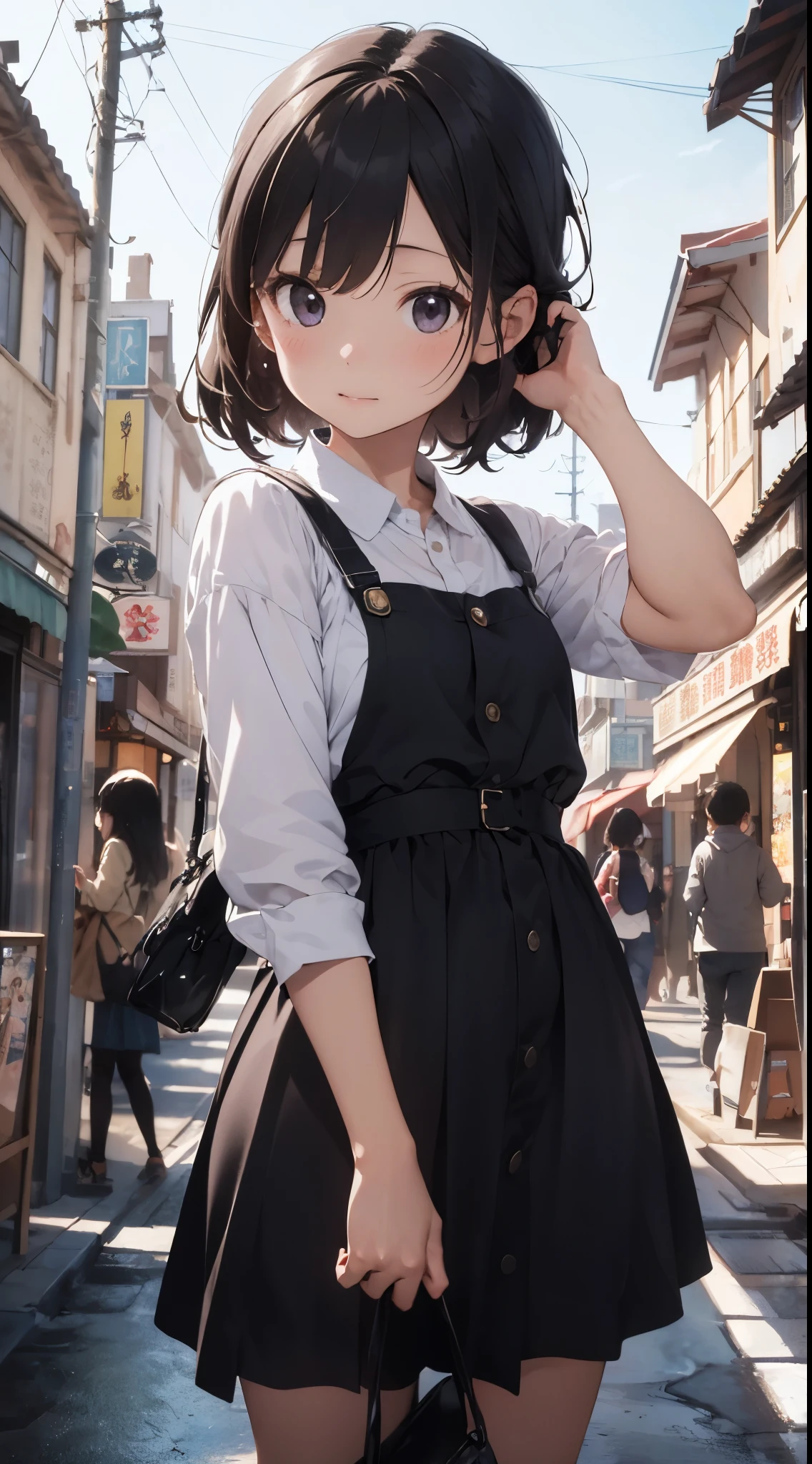 masterpiece、An ultra-high picture quality、ultra-quality、girl with、solo、ddlers、Tiny、Painted in 16K wallpaper quality that fills the screen、Illustrations that can be called masterpieces Expressed with detailed descriptions and detailed details、Deep and three-dimensional background background、Blur the background、