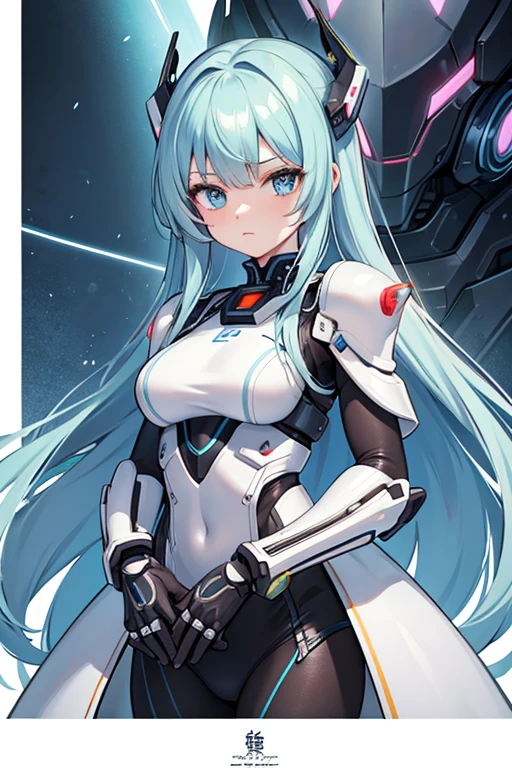 A woman in futuristic clothing holding a futuristic helmet and a futuristic sword, Trending on cgstation, Trending on cgstation, Portrait of a girl in the Knights of the Zodiac, Cute Cyborg Girl, Perfect android girl, Portrait Anime Astronaut Girl, Beautiful girl cyborg, Girl wearing mecha cyber armor, Game CG, cgsociety と fenghua zhong, Beautiful Cyborg Shrine Maiden