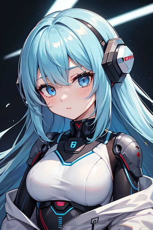 A woman in futuristic clothing holding a futuristic helmet and a futuristic sword, Trending on cgstation, Trending on cgstation, Portrait of a girl in the Knights of the Zodiac, Cute Cyborg Girl, Perfect android girl, Portrait Anime Astronaut Girl, Beautiful girl cyborg, Girl wearing mecha cyber armor, Game CG, cgsociety と fenghua zhong, Beautiful Cyborg Shrine Maiden