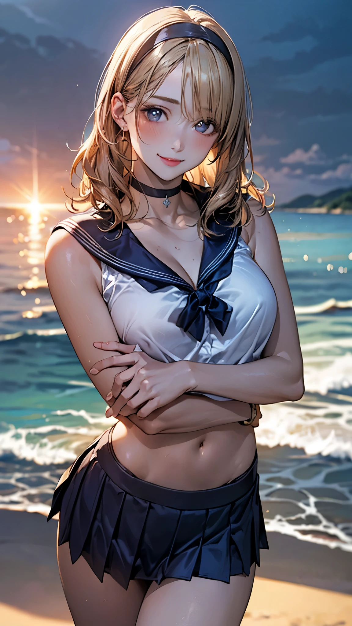 there is a woman in a bikini holding a baseball bat, nami from one piece, nami one piece, deviantart artstation cgscosiety, splashes of lightning behind her, epic digital art illustration, goddess of lightning, epic fantasy digital art style, epic fantasy digital art, 2. 5 d cgi anime fantasy artwork, mermaid cyborg with a laser whip