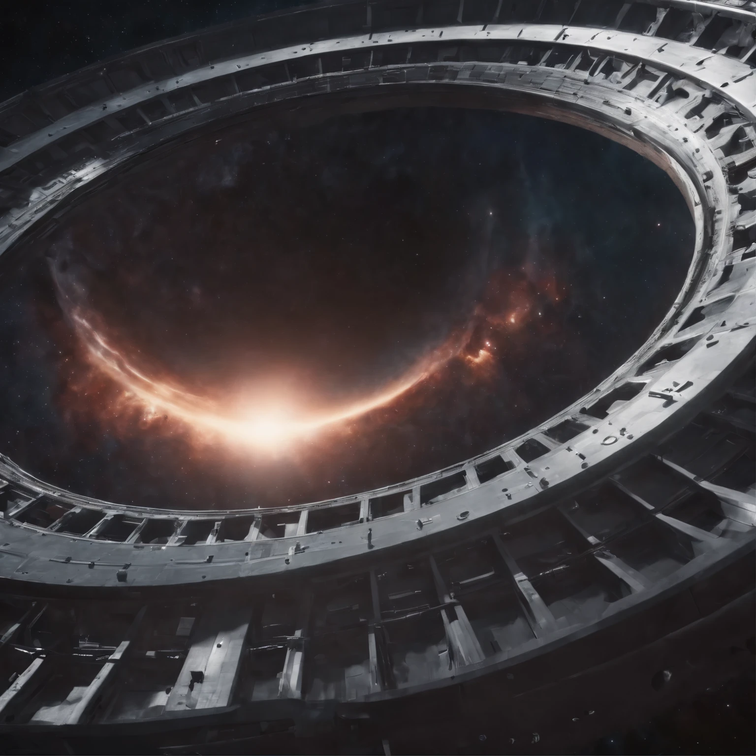 A giant space prison gits pulled in to a very big black hole