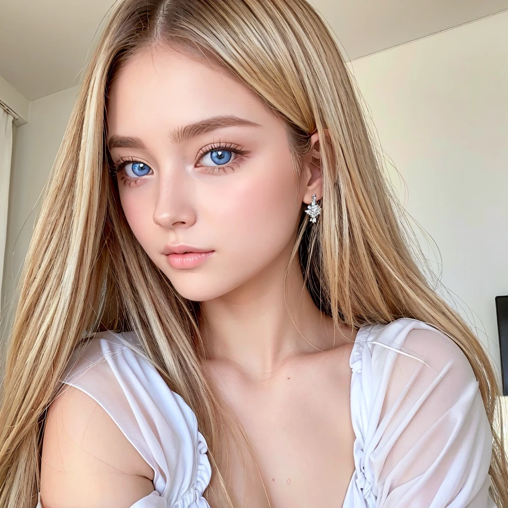 piel blanca hermosa y brillante、El color del cabello cambia con la luz.、Los flequillos largos bloquean la vista.、Aspectos destacados del brillo de las mejillas.、Sexy y muy hermosa, bonita, linda y hermosa cara.、the most beautiful face in the world、The most beautiful super long blonde hair in the world.、Cabello liso y liso、Ojos azul claro brillantes que brillan.、Hermoso flequillo、Beautiful 15 year old Swedish girl、una cara de bebe