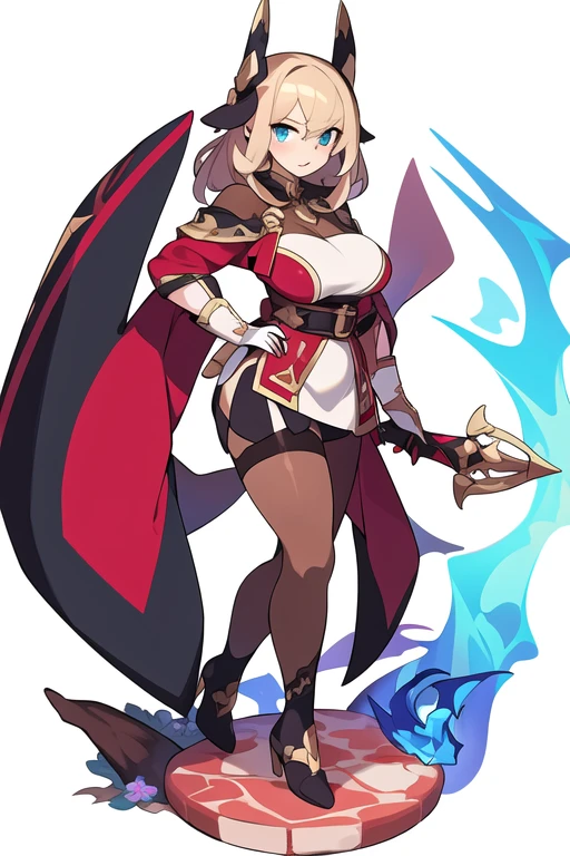 stand posture, cute eyes, adult woman,, solo, high fantasy outfits, ((white background)), full body, holding weapon, pantyhose, bustier,