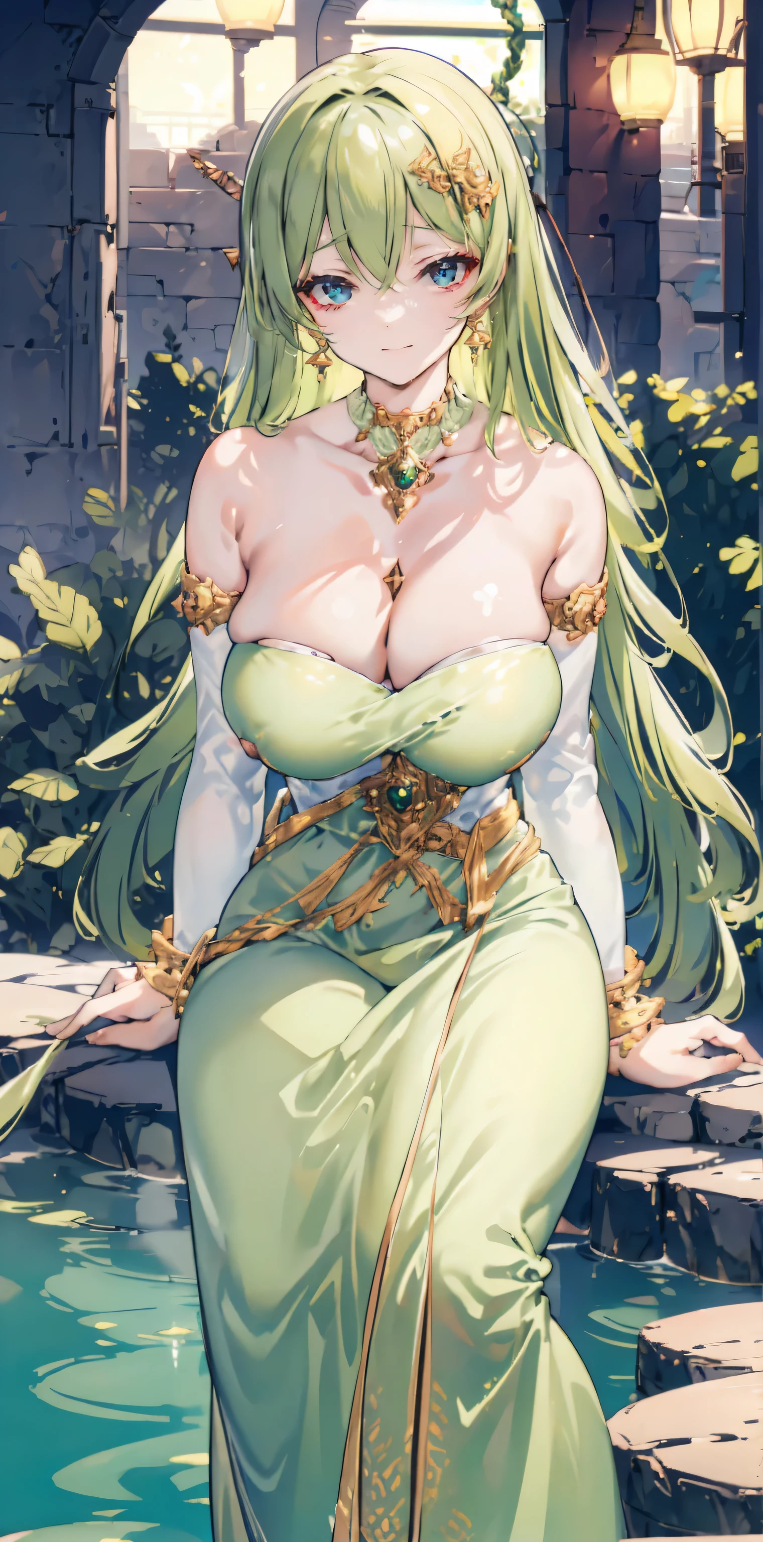 well built,Best build quality ,Masterpiece, lamp, very beautiful, Very meticulous ,CG ,Yoon ,8k wallpaper, Amazing cleavage, Detailed pubic hair, Masterpiece,best quality,official art,Extremely detailed CG-8k wallpaper,Ridiculous resources, Absolutely ridiculous....., The file size is very large..... , very fine, high resolution, Very meticulous,Meticulous beautiful girl, Very fine eyes and face, beautiful eyes,there'Gives radiance to the face.,unger sister, (Mobius\Honkai Impact Road 3), (exaggerated), (((Green curly hair))), (single braid), long green hair, (green eyes,Snake Eye), ((His long bangs covered one eye.....)), (((hair in one eye))), (((Bangs covering right eye))), ((decorate)), ((Tassel Earrings)), (((Describe the arm in detail.....))), (((Excellent mistake)), ((The body is long and slender....)), (), ((Plum)), (Detailed description of the hair), (shoulder), ((collarbone)), ((shoulder cropped)), (Glowing skin), (Detailed description of the face), (Detailed explanation of metaphysics), (Leaves skin shine, shine), no competitors, (ultimate beauty), (red lipstick), (shy ), ( smile), ,, ((long sleeve shirt)), ((wide arms)), thin line, overcome obstacles, ( In this matter#39;Bedroom for viewers)), , ((Any position.)), (Sit down on the floor.....)), ((there is a lot of water in the body.)), Show your breasts, open chest ,big breasts,I see bulging nipples,mouse breast, ((bare breast:1.37)),dance,Dance to the melody of the song,((Dancing delicately))