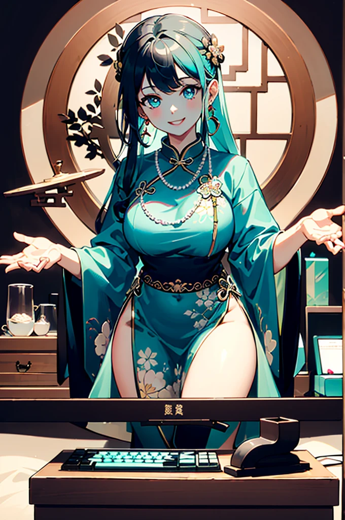 there is a (toned athletic musculature and curvy) (beautiful aroused Puerto Rican junior varsity) ((goth cheerleader)) with (long wavy vermilion hair) standing at desk with (panting erotic expression with hand over vulva) in a study room with ((mess of herbal joints and semitas and cafecito beside her)) on desk, (wearing open embroidered dramatic luxurious varsity jacket exposing (very small flat breasts) with dark areolas), (wearing stacked azurite jewel necklace), (wearing long striped socks with skating sneakers), (copious stick incense burning in background), (overgrown potted cannabis sativa plants), (visible hairy pubes), (detailed perfect aroused vulva), (realistic visible stretch marks and cellulite), (cat outside of window)