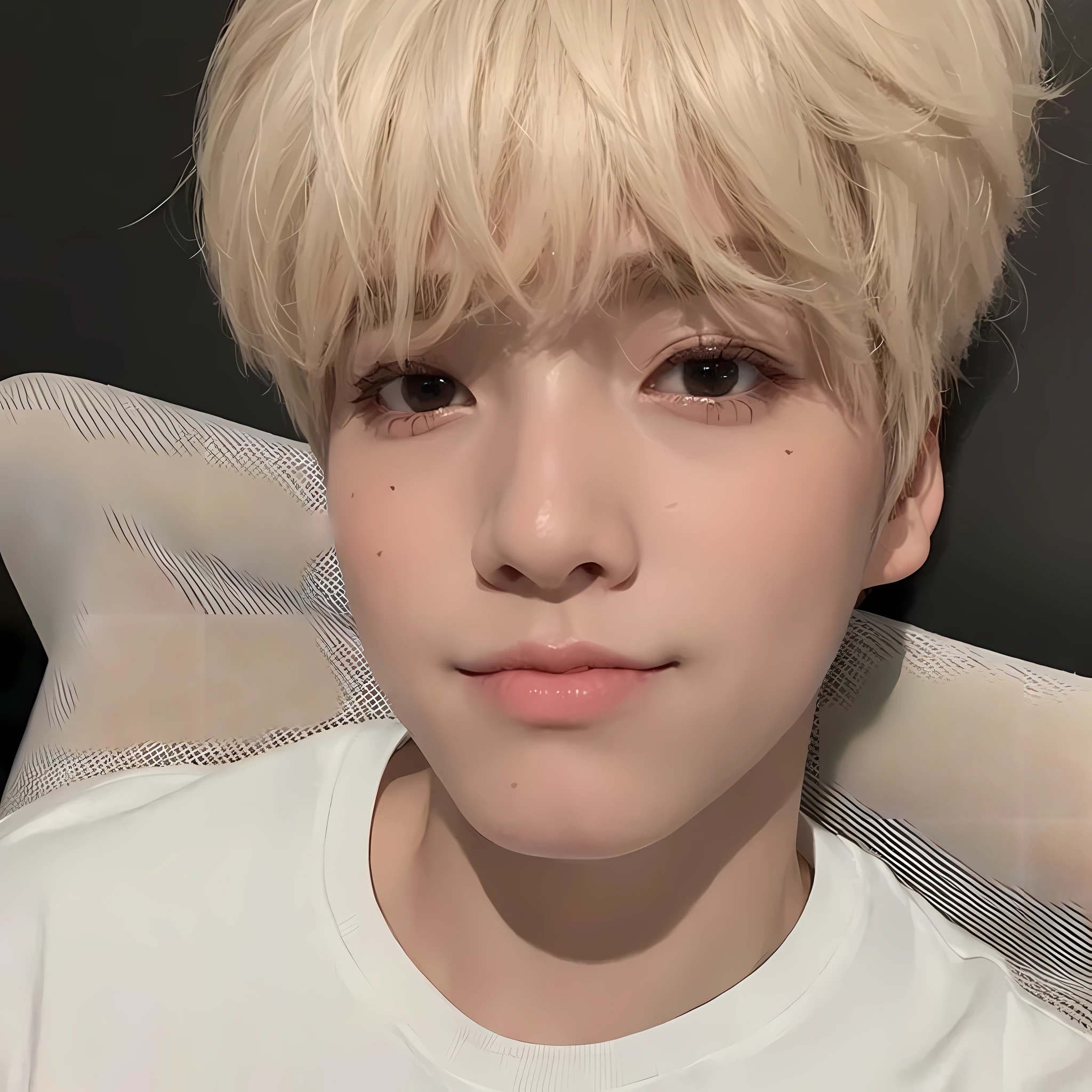 Ulzzang boy, ulzzang, Korean ulzzang boy, boy, cute face, cute eyes, cute, blonde hair, choi soobin, soobin from txt, choi soobin, soobin, small smile