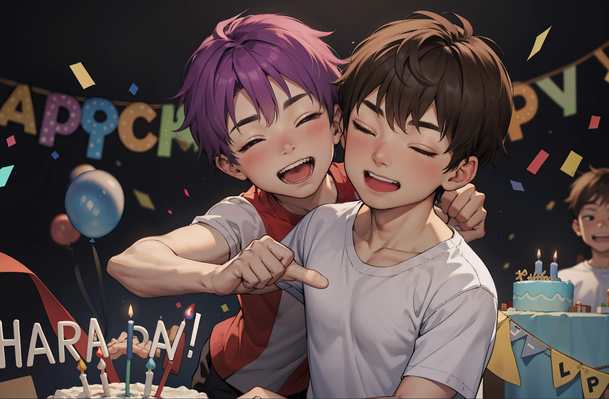 two boys celebrate their birthday