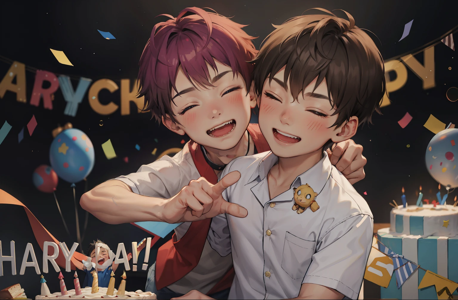 two 8 year old boys celebrate their birthday