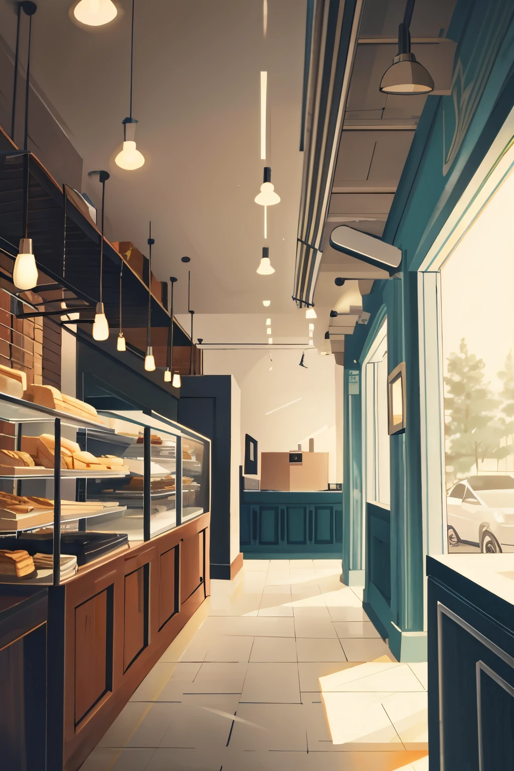 The inside of A chic bakery