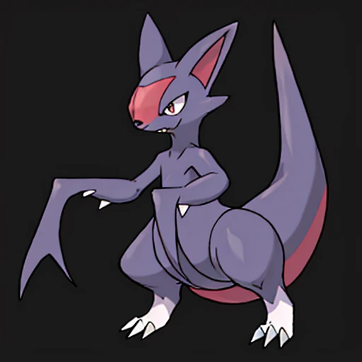pkmn, big eyes, eyes wide open, tail, big ears, tall, cute, scary, small, on two legs, on four legs, fluffy, small nose, cartoon, bear, thin legs,