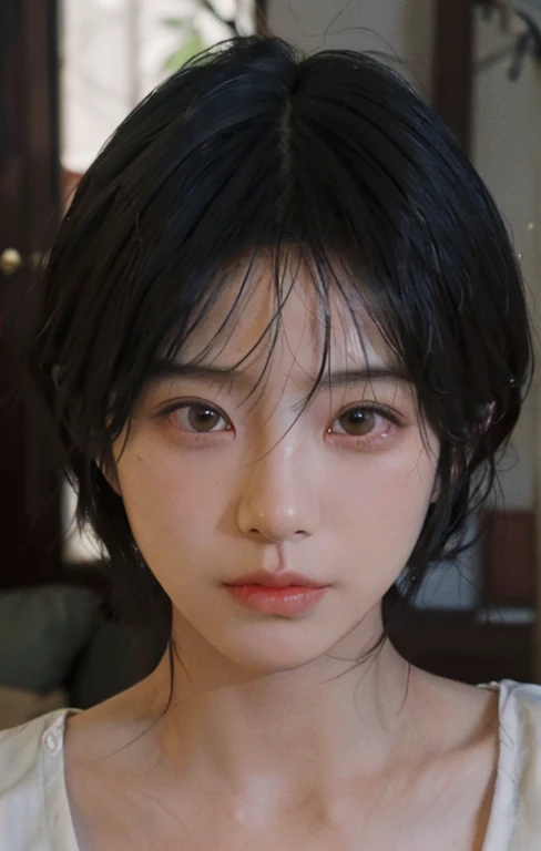 (Keisan:1.5), Close up, Masterpiece, Best Quality, Raw photo, Photorealistic, Face, Incredibly ridiculous, Beautiful girl, Cute, Short hair, Depth of field, High resolution, Ultra detail, Fine detail, Very detailed, Very detailed eyes and face, Sharp pupils, Realistic pupils, Sharp focus, Cinematic lighting,Cuddle a kitten