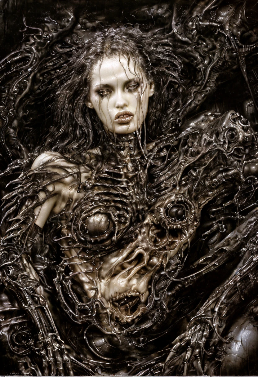 Bio mechanical cyborgetic hr giger Xenomorph luis royo - fallen angel, gruesome horror core