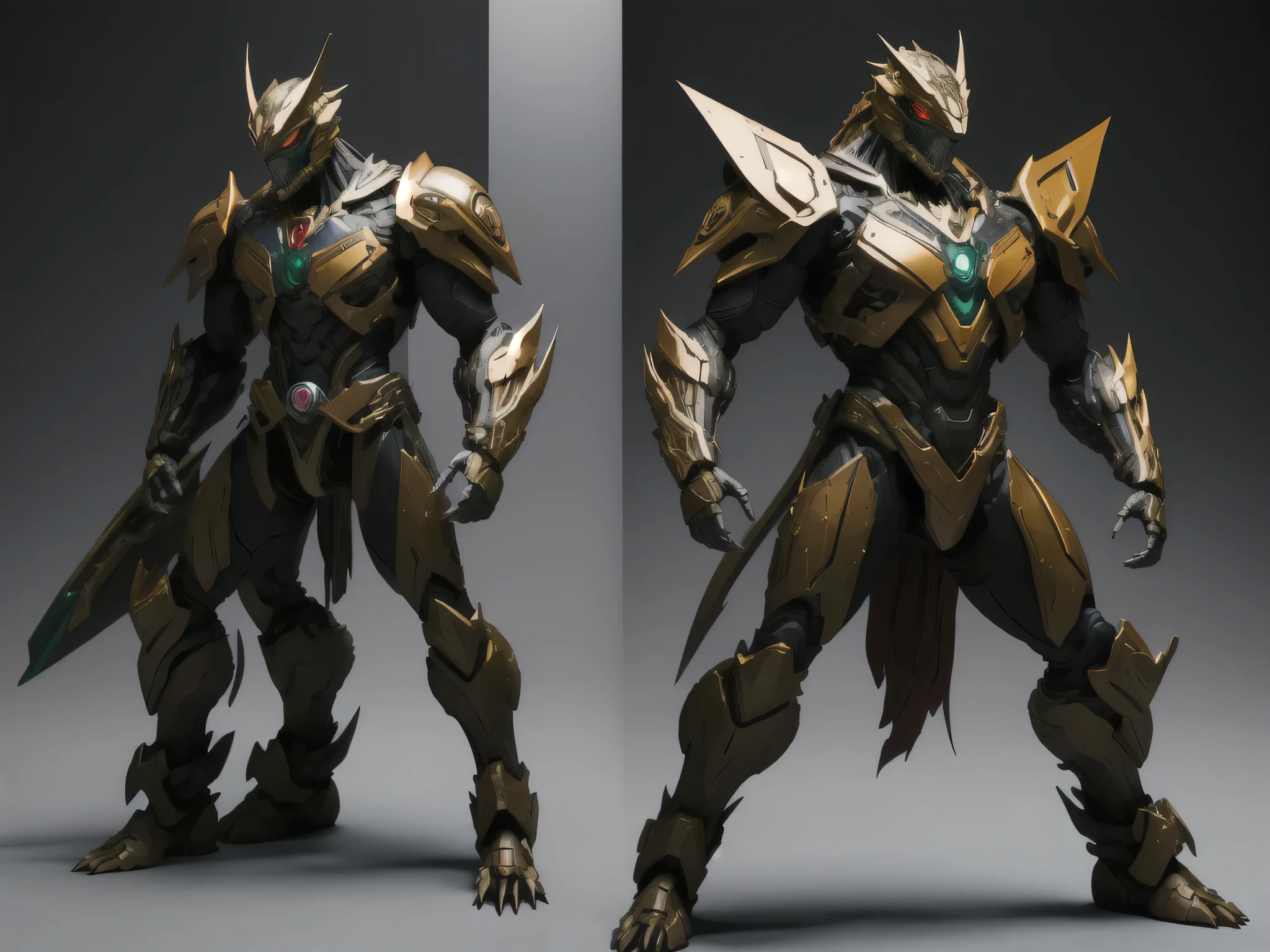 ((best quality)), ((masterpiece)), (detailed), perfect face, Green and Brown, Tyrannosaurus Power Ranger, Prehistoric Background, Single person, Sleek Tyrannosaurus Armor, Full Body, Tyrannosaurus Base, Kamen Rider