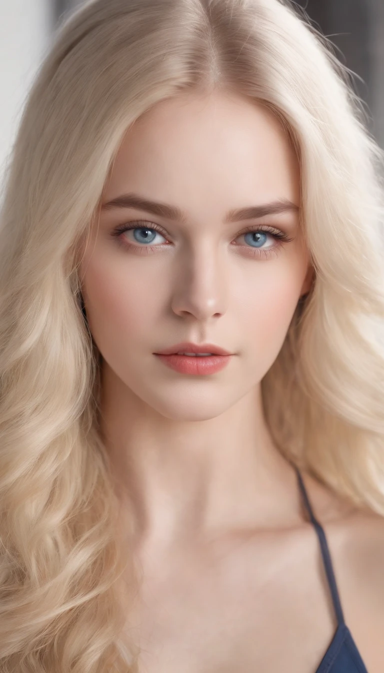 gorgeous picture of 1blonde 18 years old russian girl, beautiful big striking blue eyes, delicate black eyebrows, rosy cheeks, red lips, very white skin, long wavy golden hair cascading around her face and shoulders, detailed eyelashes, photorealistic style, perfectly focused, creamy smooth complexion, beautifully lit by soft diffused studio lights, extremely fine details, finely textured skin and hair full head to toe photo wearing sport leggings at gym
