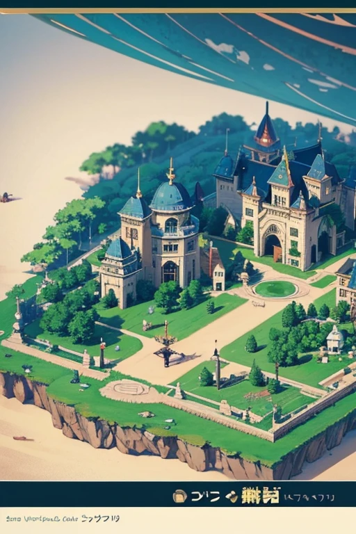 fantasy world, estilo isekai de anime, zona de comercio en la playa, estilo pixel art