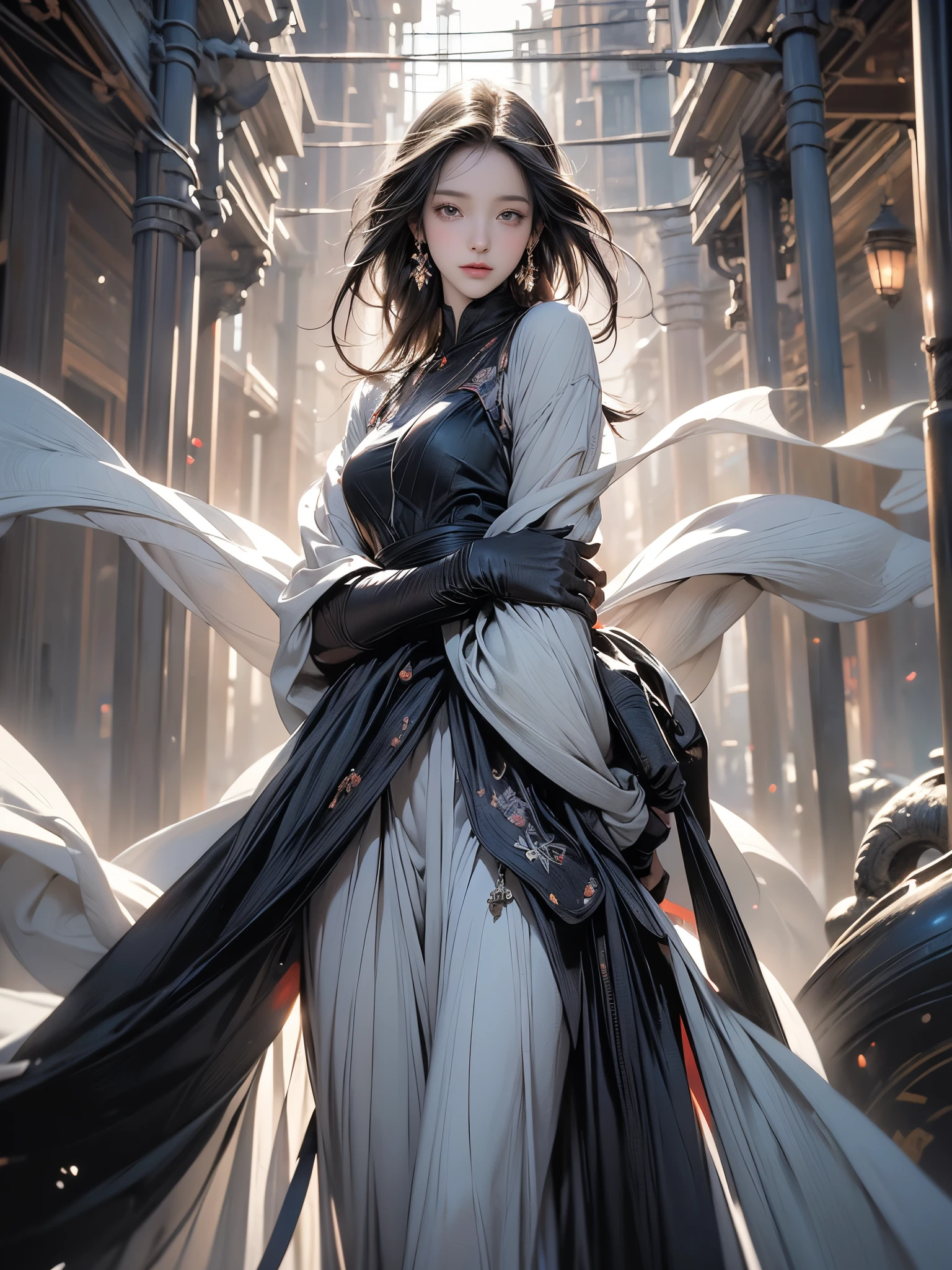 uma mulher com longos cabelos loiros segurando atendendo um telefone celular, (((caminhando com passos largos em uma rua, cheia de pose, vestido longo preto com decote, cabelos em movimento))), inspirado em Magali Villeneuve, retrato de arte de fantasia, retrato de fantasia art, detailed matte retrato de fantasia, Alice X. zhang, retrato de fantasia, epic retrato de arte de fantasia, beautiful retrato de arte de fantasia, Magali Villeneuve', graphic artist Magali Villeneuve, fantasy genre portrait, epic fantasy digital art style
