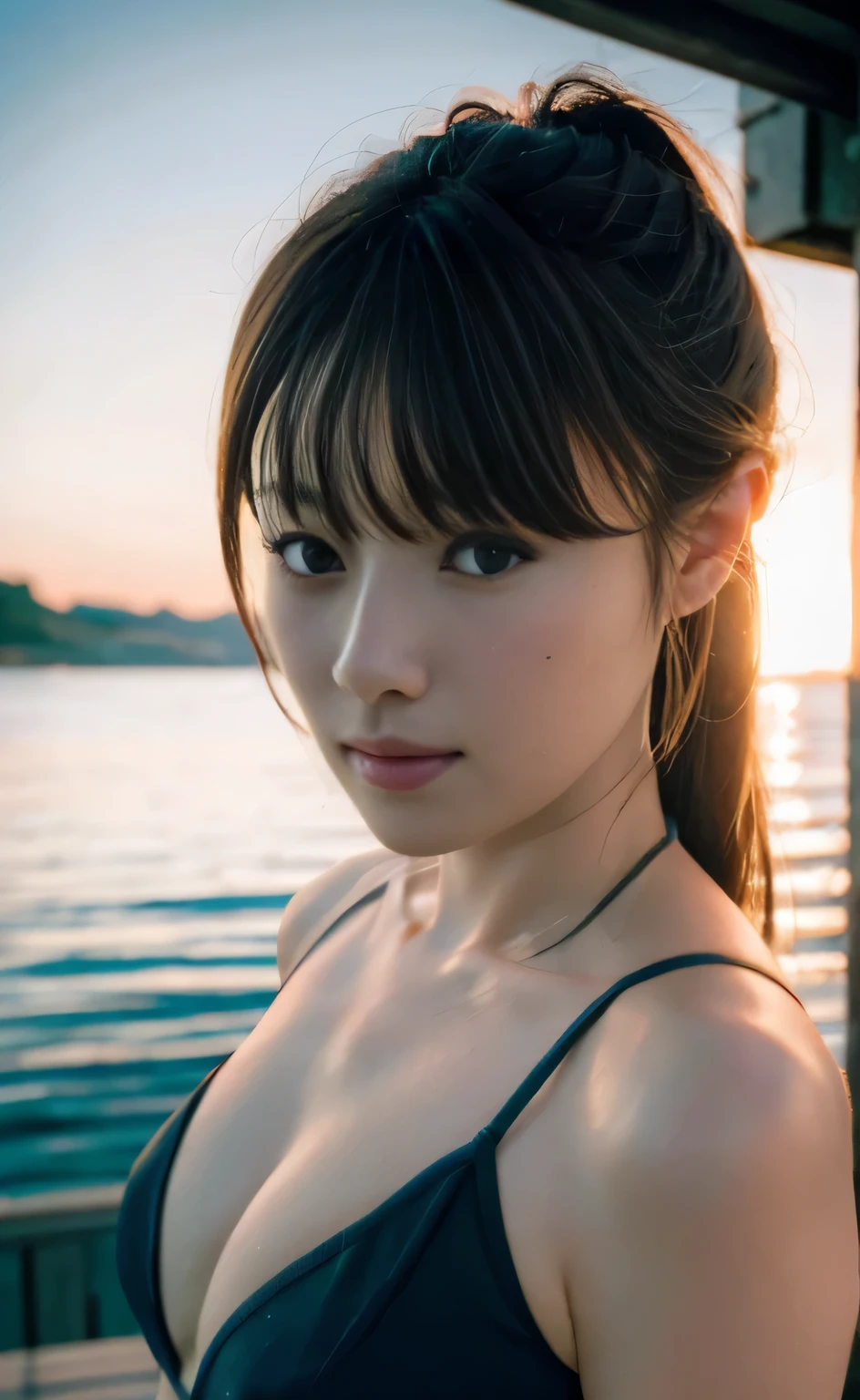 best quality,ultra-detailed,highres,masterpiece:1.2,ultra-fine painting,sharp focus,physically-based rendering,extreme detail description,professional,vivid colors,bokeh,portrait,horror,photography,dark sea,principal,white string bikini,ballet dancer,front view,4K,movie scene,photo opportunity,breathtaking,body pose,light and shadow contrast,particle effects,fantasy watercolor painting,fluidity,beauty,Nikon Z6,f/1.4,ISO320,shutter speed 1/500,8K