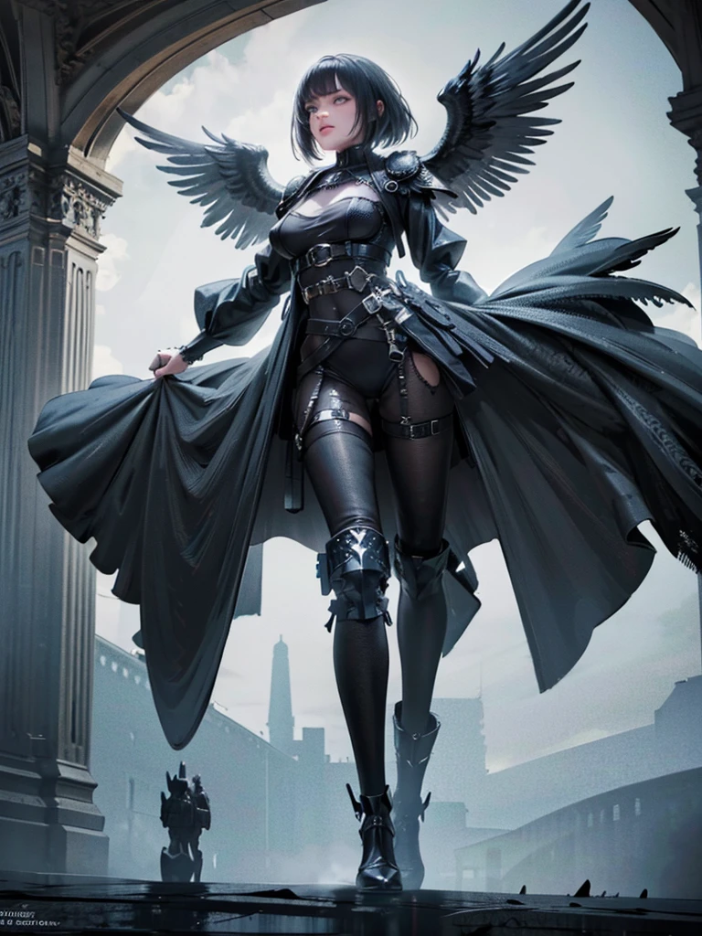 (dark magic), (grim), the raven, (intricate details), (hyperdetailed), 8k hdr, high detailed, lot of details, high quality, soft cinematic light, dramatic atmosphere, atmospheric perspective