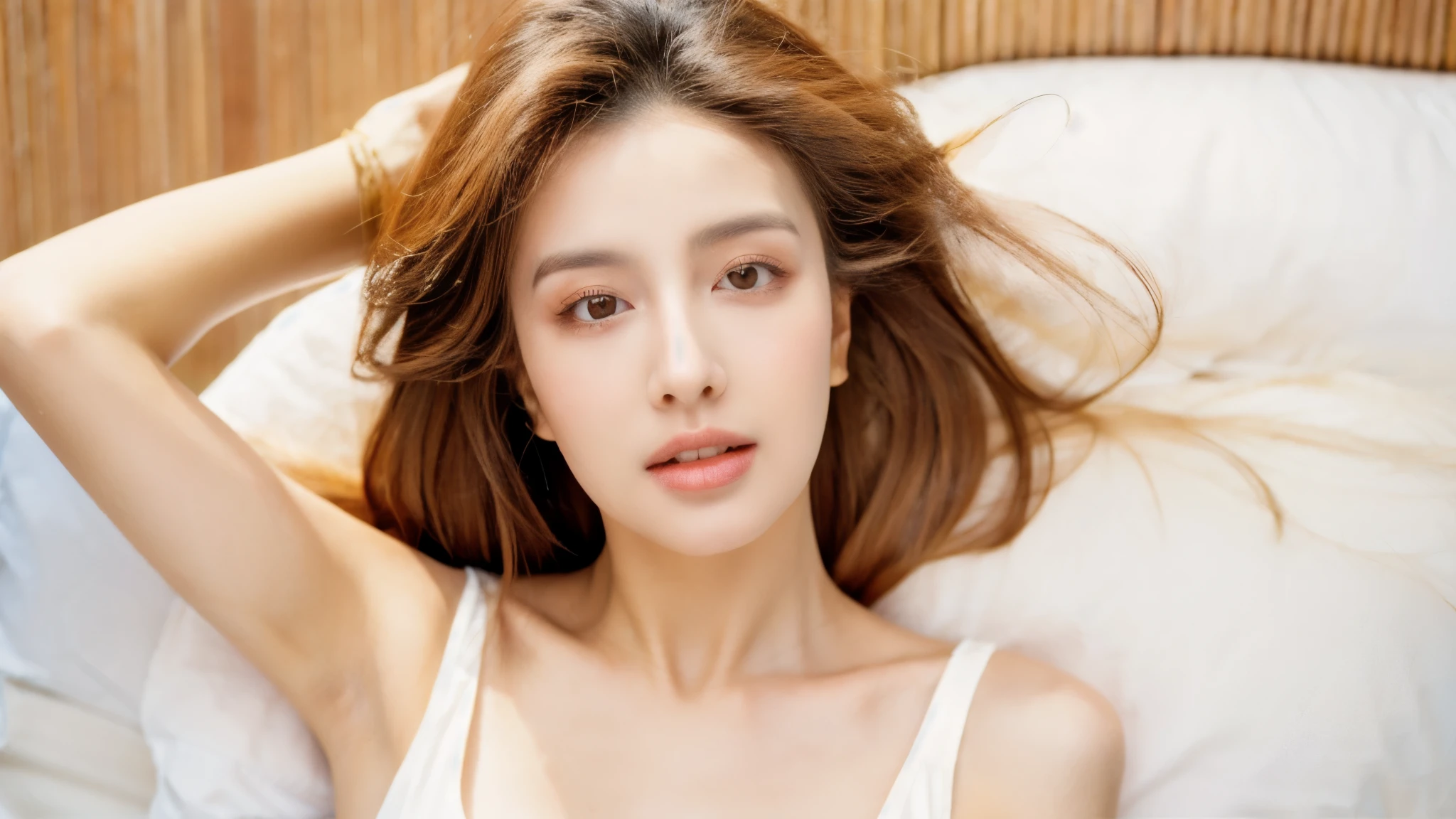 Arav woman with long brown hair and white shirt, Popular Korean makeup, Popular Korean makeup, Young and cute Korean face, Gorgeous young Korean woman, Young and beautiful Korean woman, Beautiful Korean woman, Korean facial features, Ulzan, Beautiful face, Korean Girl, Young cute pale Asian face, WAN cute Korean face, Thin lips