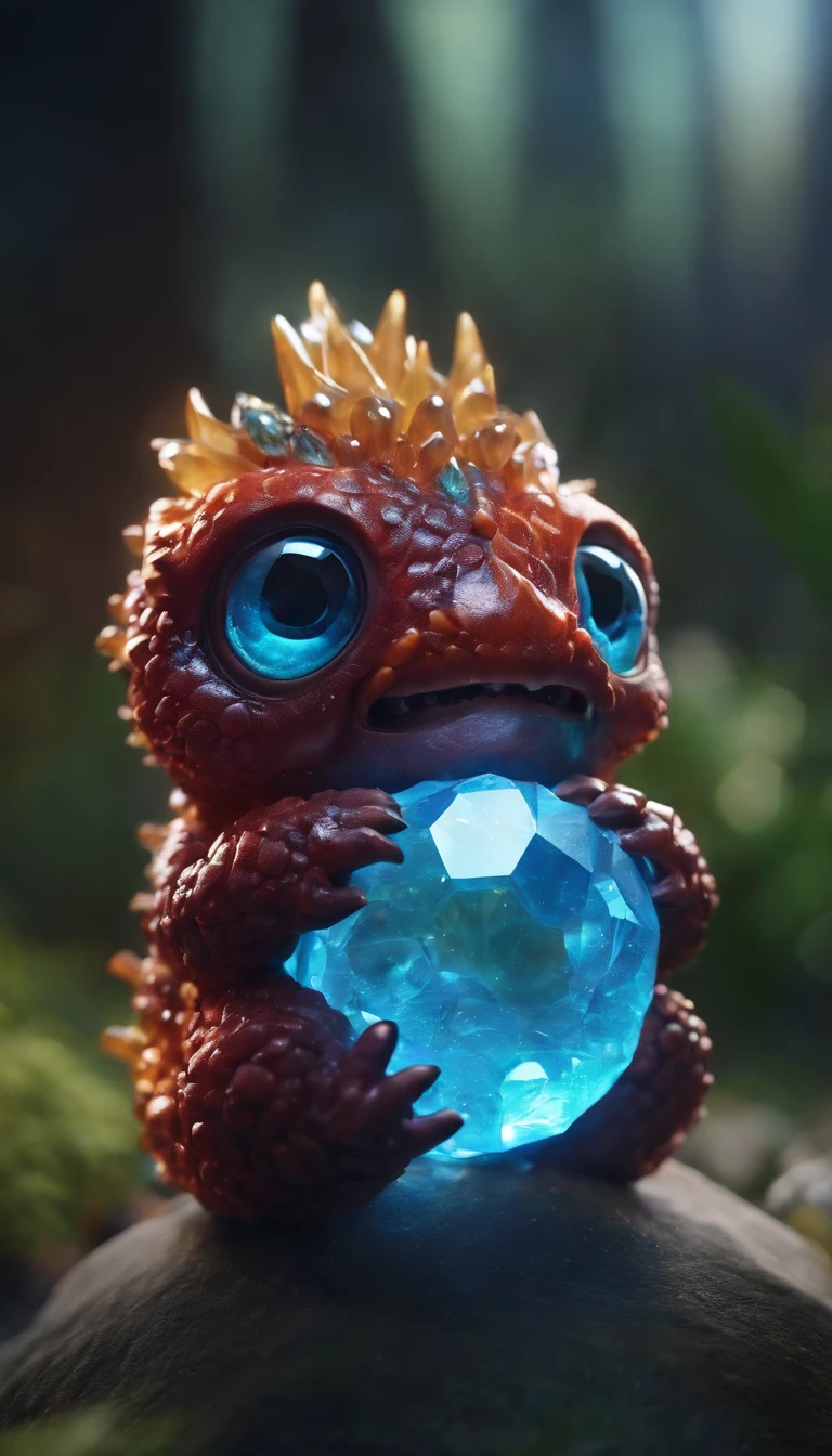 Cute crystal monster, Detailed 8k beautiful and bright,good quality