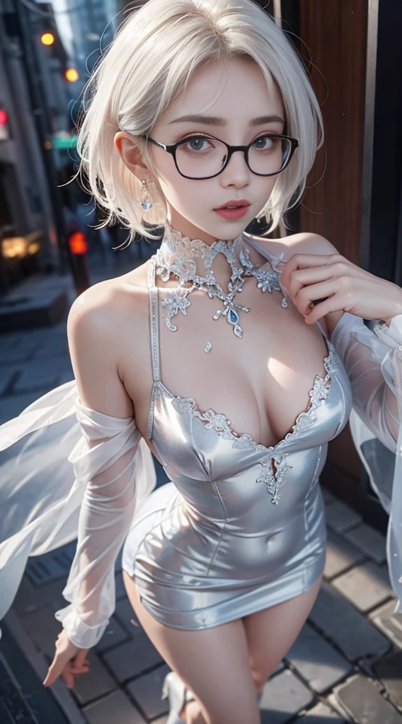 ridiculous resolution, Ultra Detailed, best quality, illustration, 8k, Ultra-high resolution, white hair、Pixie short、forehead、Glasses、short、Tiny、Needle and Midnight、 slim, Cum in ,Straight Hair、short hair, Glasses , (((Sweat)))、turtleneck dress、skin、stiletto sandals、、
Own a handheld game console,Now、Back Alley、Full body painting、Delicate face、Exquisite facial features、细致的skin、有光泽的skin、Delicate face、Exquisite facial features、细致的skin、有光泽的skin、Pretty Face、Perfect face、Very detailed and beautiful face and eyes、Seductive face、View from above、look up、、Beautiful breasts、Huge breasts:1.4