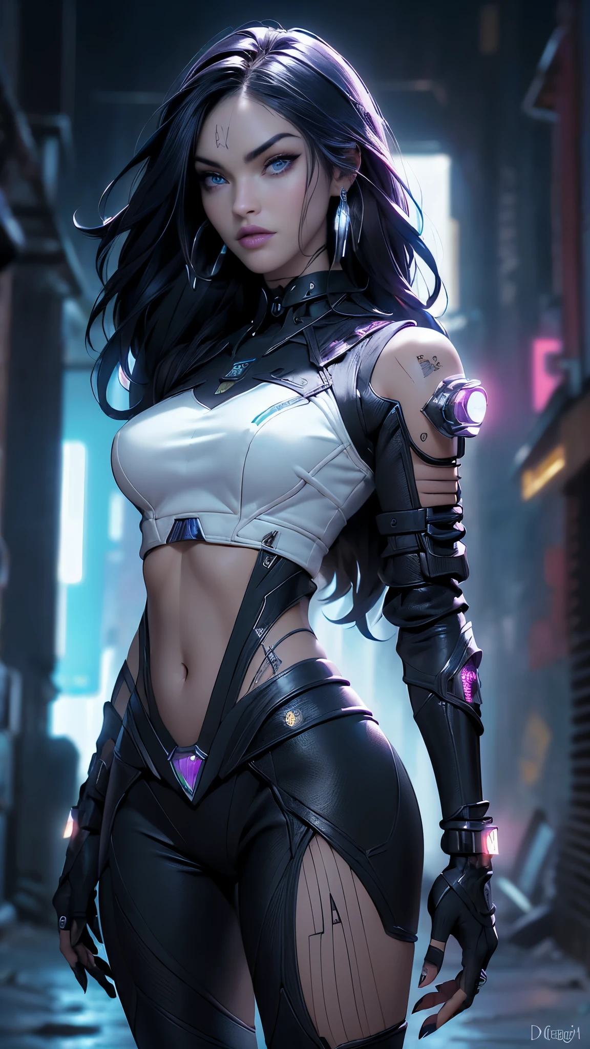 (La mejor calidad,A high resolution,Ultra - detallado,actual),Megan Fox anime con (auriculares negros) y (Minifalda blanca :1.4) ,( background alley walls big stones cyberpunk :1.4), hermosa animada, anime estilo 3d,  anime con pelo largo naranja,, puntaje_9, puntaje_8_arriba, puntaje_7_arriba, puntaje_6_arriba, classification_explicit, 1 chica, ((18 years:1.2)), adulto, labios llenos, grandes ojos claros, ojos azul claro, ((pelo rubio:1)), (cabello ondulado largo: 1.2),(Obra maestra: 1.4), (8k, realista, foto cruda, La mejor calidad: 1.4),,( ciberpunk 2.1), (Detalles de la cara: 1.5, ojos azules brillantes, hermoso rostro, ojos bonitos, Iris lining, labios delgados: 1.5, delgado, pale and sharp eyebrows, Largo, dark eyelashes, double tabs),(Megan Fox:1.4), (Megan Fox V2.1),( dedos detailed :1.4), (vestuario de colegiala:1.4) 