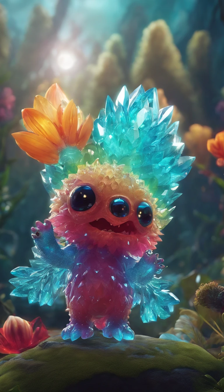 Cute crystal monster, Detailed 8k beautiful and bright,good quality