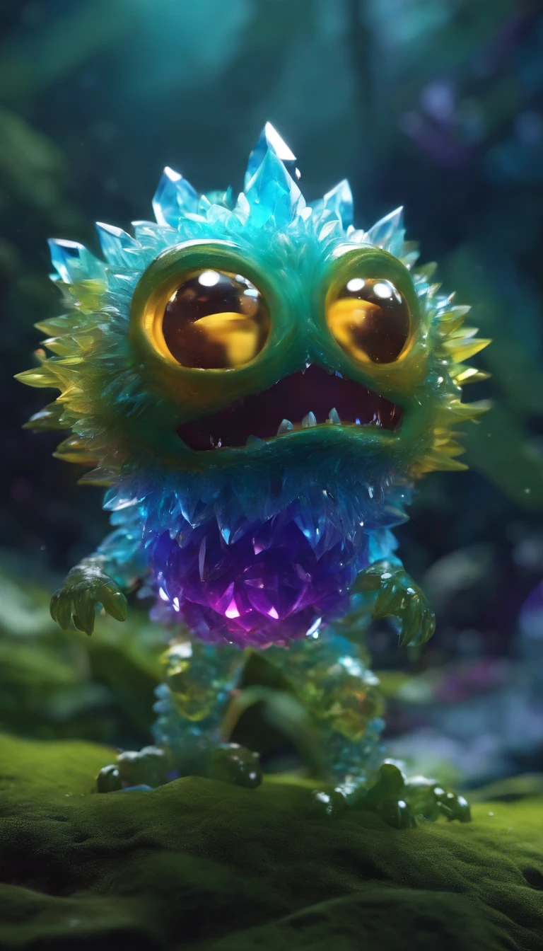 Cute crystal monster, Detailed 8k beautiful and bright,good quality
