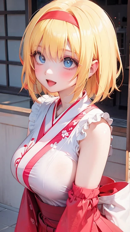 (((masterpiece, best quality))), (((superior quality))), cute girl, ((extremely detailed girl)), ((huge breasts)), (yukata), (bare shoulders), strapless top, slight smile, twin tail blonde