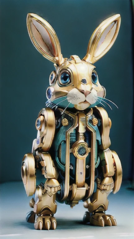 ((masterpiece)), ((best quality)), 8k, high detail, Super detailed, Mechanical Rabbit, harmoniously integrated into the beauty of nature, Strike a balance between technology and the environment, ((nature)), ((Fusion)), ((Balance between technology and environment)),  gear mechanism, Under the tree,light,