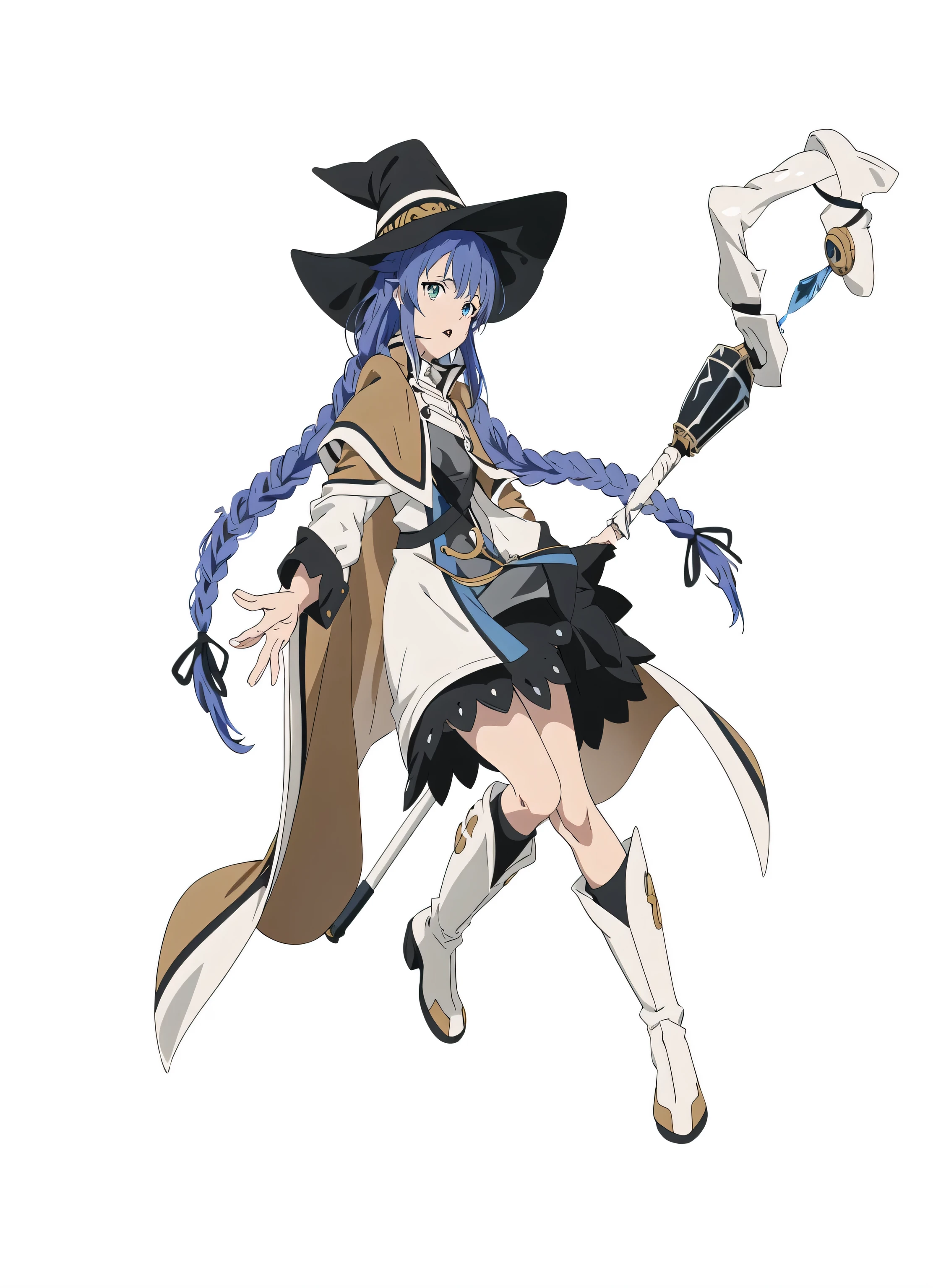 una mujer con un abrigo largo sosteniendo una espada y un escudo, estilo de arte de engranaje culpable, arte 2d, arte 2d, duende 2d, arte oficial del personaje, anime 2d, sprite de novela visual, La verdad del asunto, hestia, mago de pelo negro, chica alquimista, high definition artwork, personaje anhelante, Impacto de Ayaka Genshin