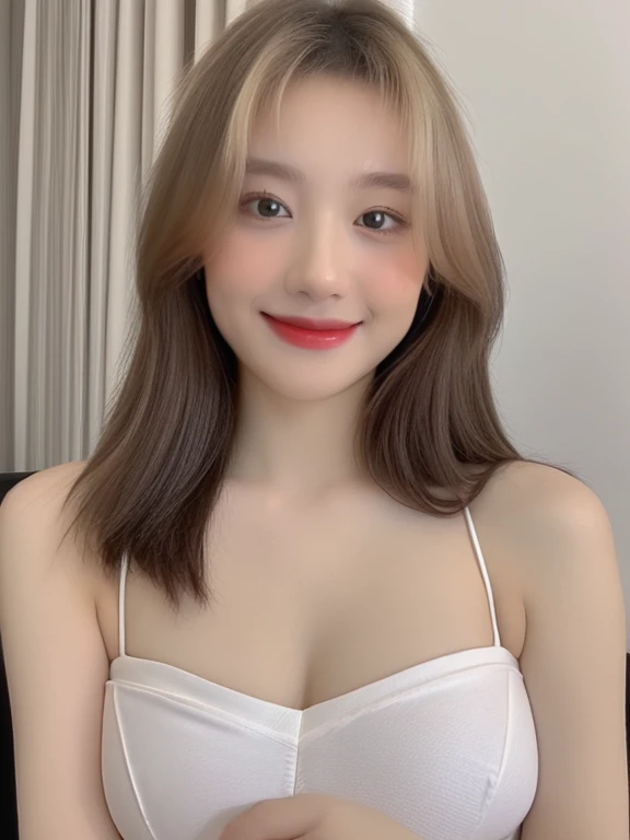 (realistic、masterpiece、Best Quality、8K、highres、white background, high resolution:1.3)、1 chubby girl:1.3)、smile, ((((very very gigantic sagging breasts:1.3))))、looking at viewers, black lace bikini、pale white skin、very blond hair ,very pale skin, extremely pale blonde hair, ivory pale skin, very white skin, pale skin, very pale white skin, very pale white skin,white skin and pale porcelain, white and pale skin, fair and pale skin!!,  long blonde hair, looking at viewers、super fine face and eyes、long blonde hair、 ((full breasts:1.3)), indoor、 upper body、