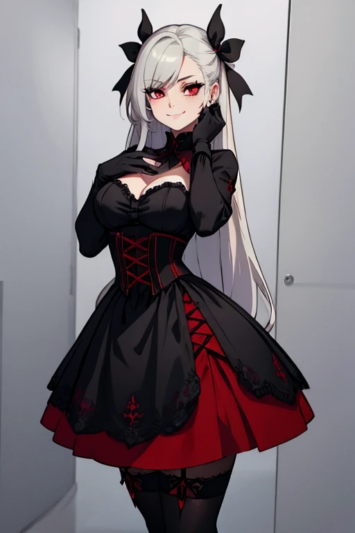 Christmas goth, ear piercing, goth, gothic, sexy, christmas outfit, pale skin
