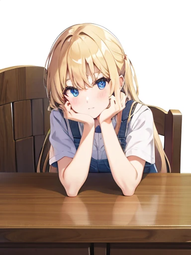 (Tabletop, highest quality:1), One Girl, alone, Little, White Background