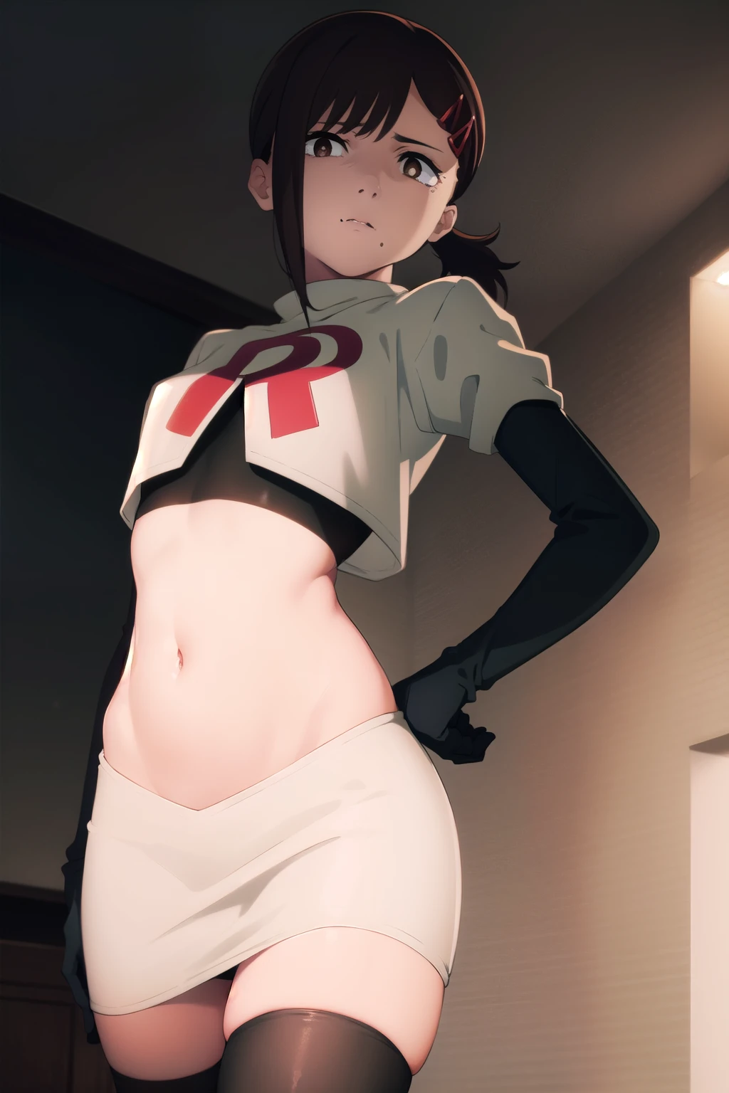 NSFW,masterpiece,Highest quality,High resolution,Super detailed,marnie_\(pokemon\),Aqua Eye, Black Choker, Red ribbon,Small breasts,Athletics part,Descente Bra Top,Descente One Point Shorts,expectant face,Frustrated face,Embarrassed,blush,(Ecstasy face),locker room,waiting room,locker,prostitution,greet,Hot,Love juice is dripping from the crotch,heart,Trembling,(Middle-aged men),Cheating,Cuckold,Falling into Pleasure,Spear throwing away