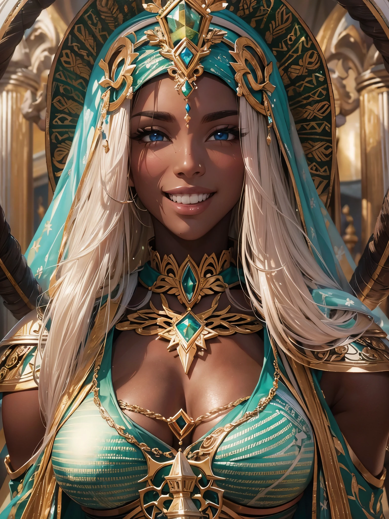 Beautiful Alluring fantasy african warrior, white curly hair, black skin, obsidian skin, Bare Skin, gold ornaments, armor bikini, chain bikini armor, Athletic Well Toned Body, Elegant Form, Bare Skin, at volcano, Barely Clothed, cleavage, Beautiful Face, Ominous Gothic Theme, fantasy theme, Fiverr Dnd Character, Octane Render, Digital Art, Extreme Detail, 4k, Ultra Hd, Polished, Beautiful, Hyperdetailed, Intricate, Elaborate, Meticulous, Photorealistic, Sharp Focus, Wlop, Character Design, Unreal Engine, 3d Rendered, Volumetric Lighting, Reflections, Glossy, Digital Illustration, Pose, Suggestive Pose, Lewd, Full Body Shot, anatomically correct 💖❤💕💋❣