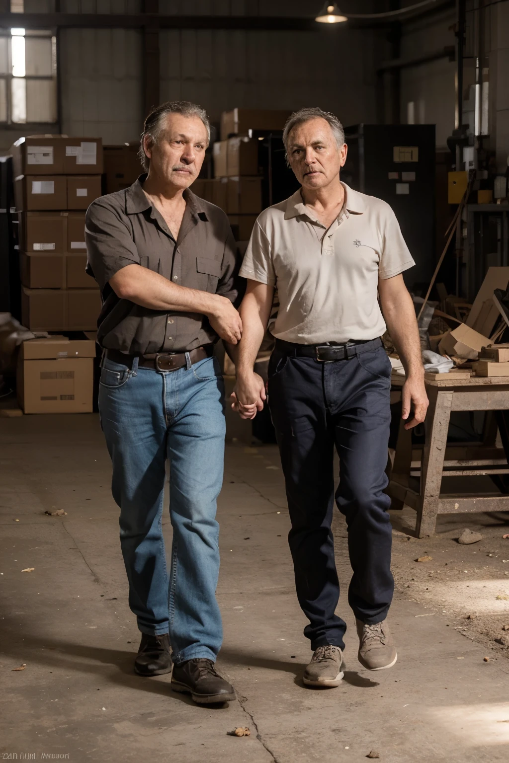 mejor calidad, Obra maestra, super high resolution. Un conjunto de trabajadores desde la era de la revolucion industrial hasta la actualidad, that the different types of work are evident in all those years and that they are all holding hands.