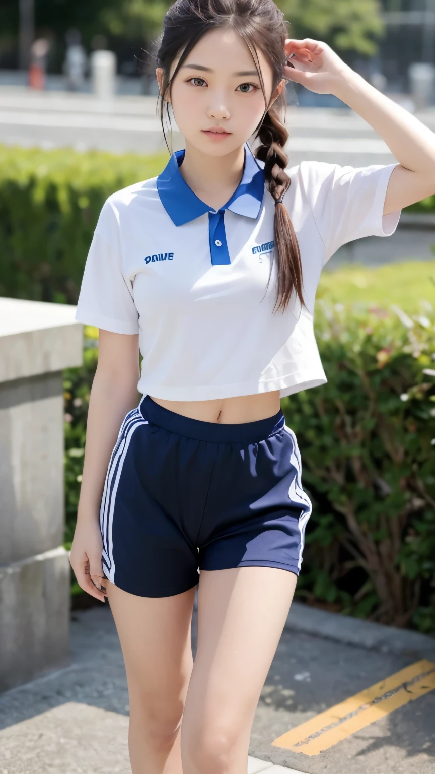 best quality, masterpiece, Ultra-high resolution, original photo, (lifelike:1.4), 1 girl, Detailed face, Cowboy shooting, exist (Blue collar white tight shirt, Tight high-cut blue sports shorts,White and transparent),exist学校厕所里，躺exist充满水的浴缸里，躺exist充满水的浴缸里，legs spread，legs spread，turbulent attitude，turbulent attitude，Large Breasts, protrude, protrude,protrude,Unbuttoned clothes,,All clothes are soaked through, All clothes are soaked through, Wet clothes cling to the body, Wet clothes cling to the body, (Yao Liu:1.2), Hair tied into balls，Hair tied into balls, No braids，No braids，Don&#39;t braid your hair，Don&#39;t braid your hair，Bokeh, beautiful lightexistg, model posexistg, Perfect body，Pretty face，Beautiful ****************，Pull up to show underwear，legs spread，There is a sticky liquid flowing down the inside of the leg，The front of my pants is soaked，Transparent underwear，The small seam below is recessed，Water leaks out from the cracks，Soaked underwear，Upper front of hip，Exposure