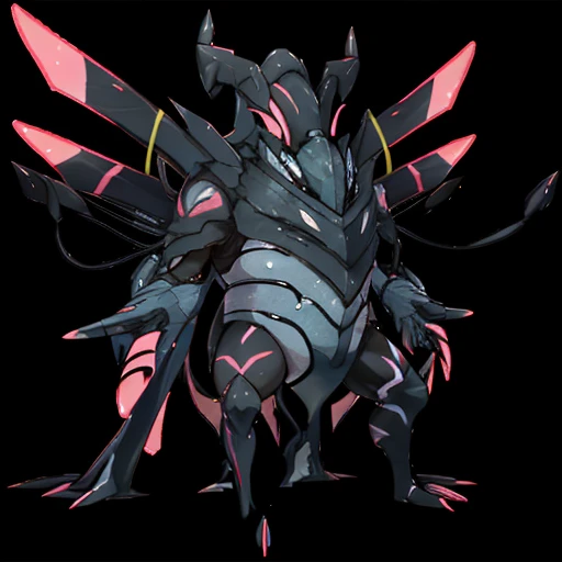 monster, cute eyes, black background, fatness, thin legs,